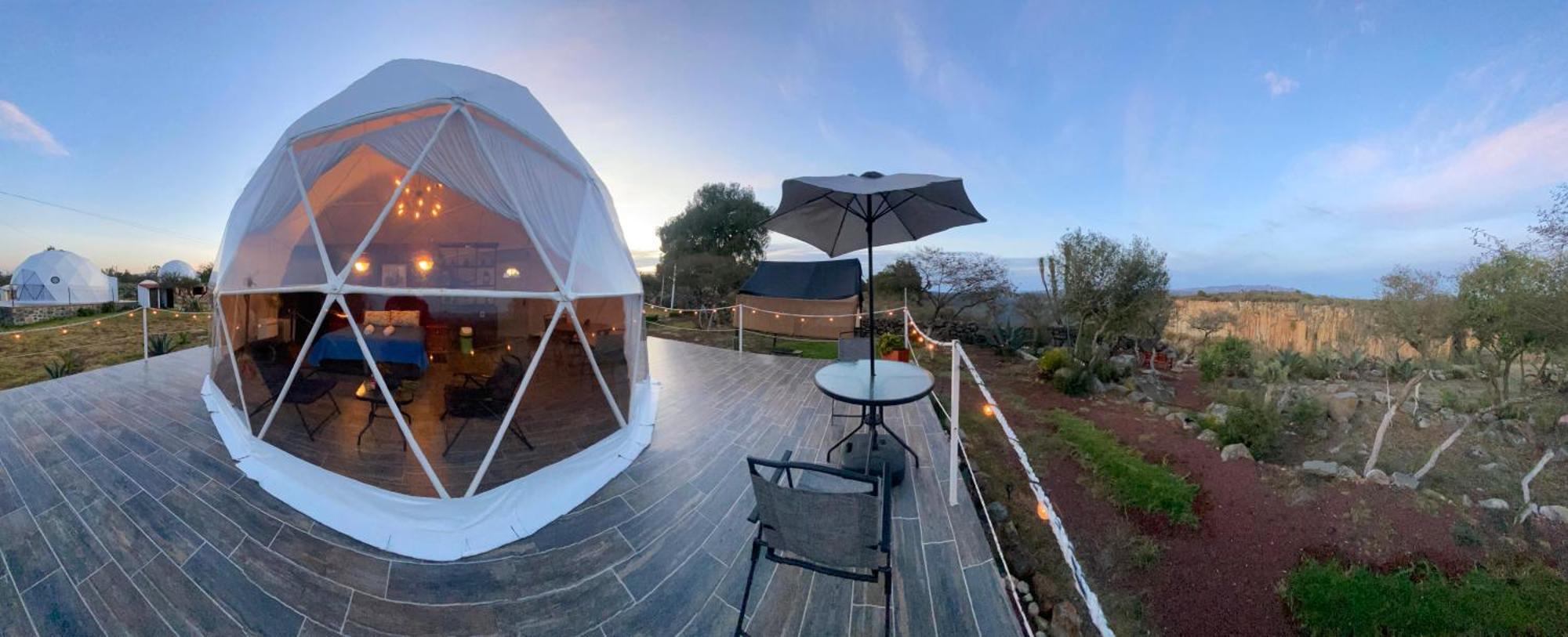 El Gato Glamping Con Vista A Prismas Basalticos Hotel Huasca de Ocampo Eksteriør billede